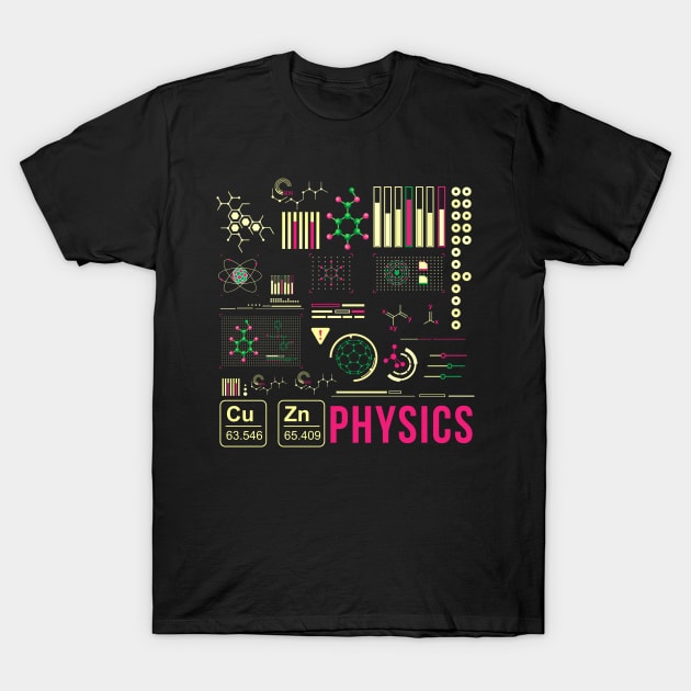 physics atom electrons T-Shirt by ShirtsShirtsndmoreShirts